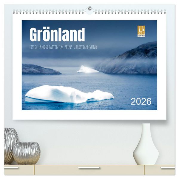 Produktbild: Gr&ouml;nland - eisige Landschaften im Prins Christian Sund (hochwertiger Premium Wandkalender 2026 DIN A2 quer), Kunstdruck in Hochglanz