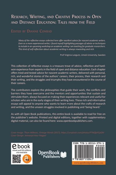 Produktbild: Research, Writing, and Creative Process in Open and Distance Education