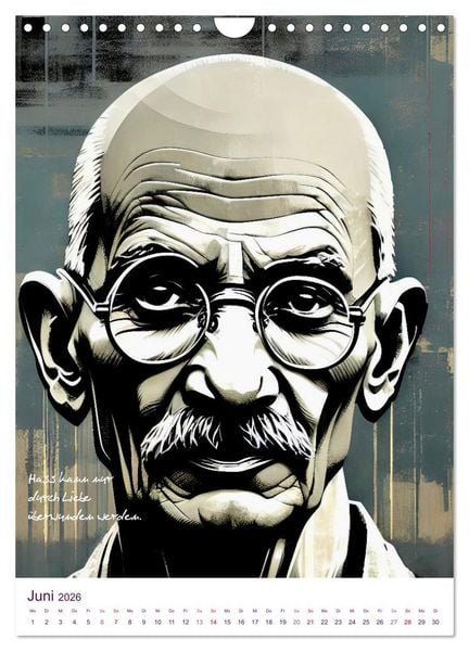 Produktbild: Mahatma Gandhi (Wandkalender 2026 DIN A4 hoch), CALVENDO Monatskalender