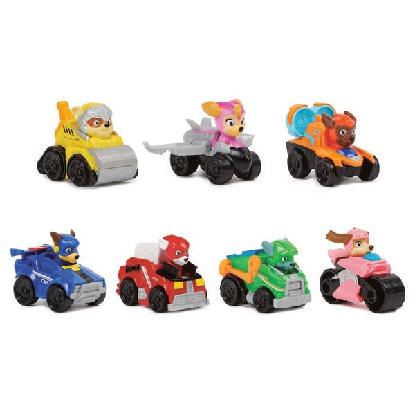 Produktbild: PAW Patrol: Der Mighty Kinofilm, 7-teiliges Pup Squad Racers-Geschenkset mit Liberty-Spielzeugauto, geeignet f&uuml;r Kinder ab 3 Jahren