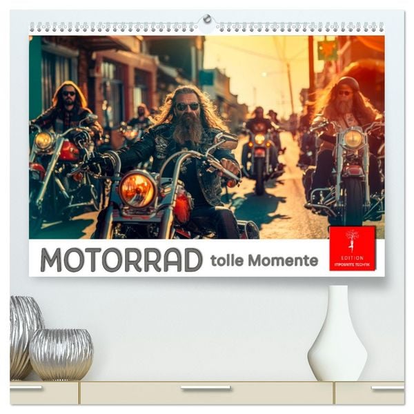 Produktbild: Motorrad tolle Momente (hochwertiger Premium Wandkalender 2026 DIN A2 quer), Kunstdruck in Hochglanz