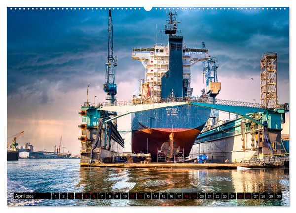 Produktbild: BREMERHAVEN Maritimes in der Seestadt (hochwertiger Premium Wandkalender 2026 DIN A2 quer), Kunstdruck in Hochglanz