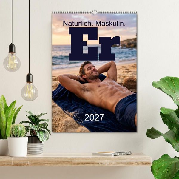 Produktbild: Er - Nat&uuml;rlich. Maskulin. (Wandkalender 2027 DIN A2 hoch), CALVENDO Monatskalender