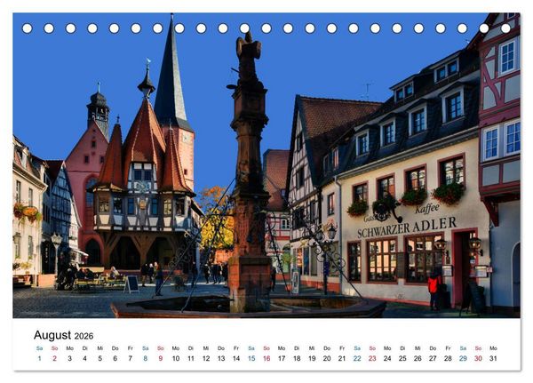 Produktbild: Michelstadt - Fachwerkromantik im Odenwald (Tischkalender 2026 DIN A5 quer), CALVENDO Monatskalender