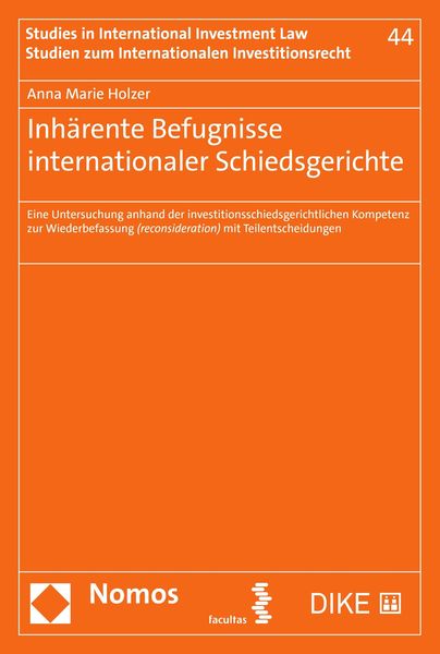 Produktbild: Inh&auml;rente Befugnisse internationaler Schiedsgerichte