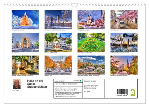 Produktbild: Halle an der Saale - Stadtansichten (Wandkalender 2026 DIN A3 quer), CALVENDO Monatskalender