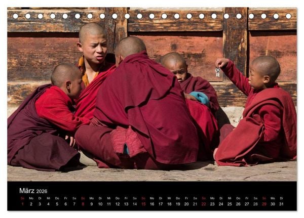 Produktbild: Bhutan 2026 - Land des Donnerdrachens (Tischkalender 2026 DIN A5 quer), CALVENDO Monatskalender