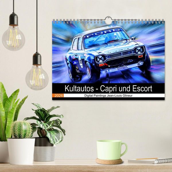Produktbild: Kultautos - Capri und Escort (Wandkalender 2026 DIN A4 quer), CALVENDO Monatskalender