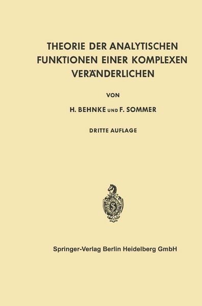 Produktbild: Theorie der Analytischen Funktionen Einer Komplexen Ver&auml;nderlichen