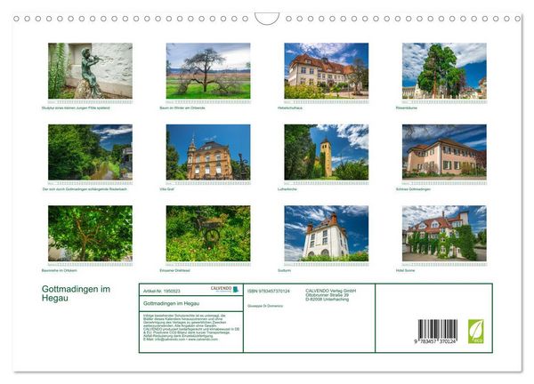 Produktbild: Gottmadingen im Hegau (Wandkalender 2026 DIN A3 quer), CALVENDO Monatskalender