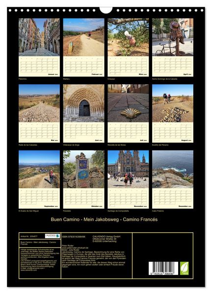 Produktbild: Buen Camino - Mein Jakobsweg - Camino Franc&eacute;s (Wandkalender 2026 DIN A3 hoch), CALVENDO Monatskalender