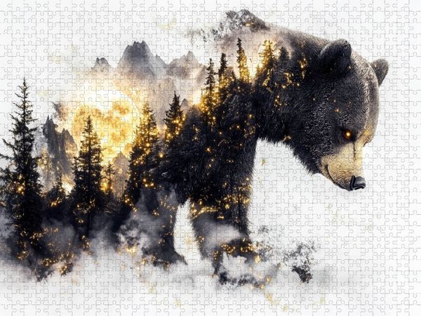 Produktbild: CALVENDO Puzzle B&auml;r | 1000 Teile Lege-Gr&ouml;&szlig;e 64x48cm Foto-Puzzle f&uuml;r gl&uuml;ckliche Stunden