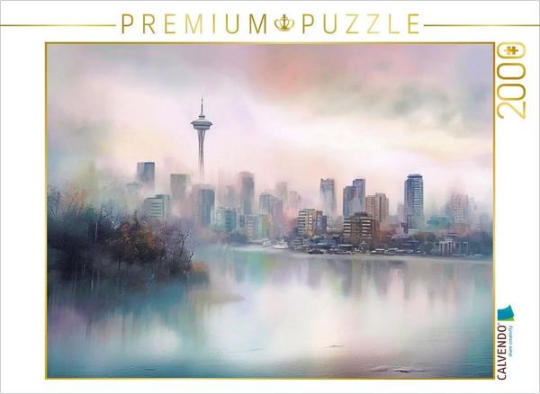 Produktbild: CALVENDO Puzzle Stadt am See | 2000 Teile Lege-Gr&ouml;&szlig;e 90x67cm Foto-Puzzle f&uuml;r gl&uuml;ckliche Stunden