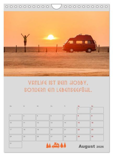 Produktbild: Vanlife - Hotel kann jeder! (Wandkalender 2026 DIN A4 hoch), CALVENDO Monatskalender