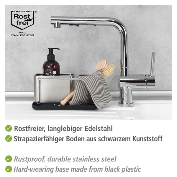 Produktbild: Sp&uuml;lorganizer Mod. Orio und 2 Mikrofaser-Sp&uuml;lschw&auml;mme Mod. Miko, Sp&uuml;lorganizer Orio und 2