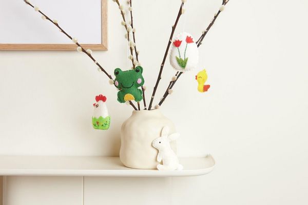 Produktbild: Aufh&auml;nger Filz-Osterfiguren 2D, 5 Stk