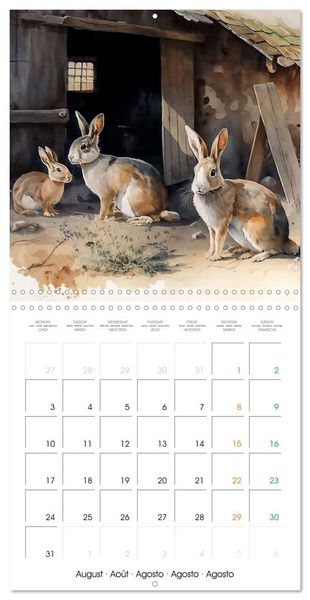 Produktbild: Regard sur la ferme (Calendrier mural carr&eacute; 2026 30x30 cm) Calendrier double avec une page pour vos prises de notes