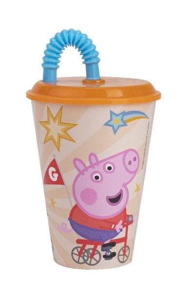 Peppa Pig Trinkbecher mit Strohhalm