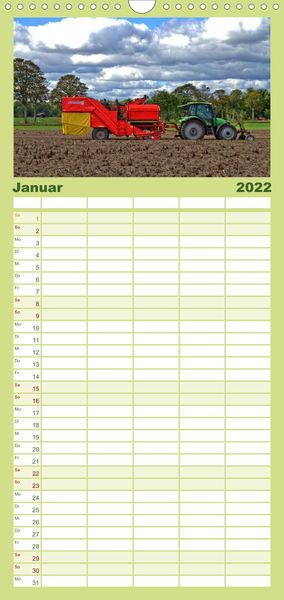 Produktbild: Familienplaner Landmaschinen zum Anfassen nah (Wandkalender 2022 , 21 cm x 45 cm, hoch)