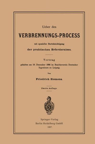 Produktbild: Ueber den Verbrennungs-Process mit spezieller Ber&uuml;cksichtigung der praktischen Erfordernisse