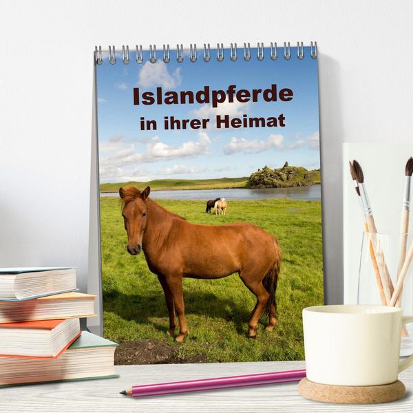 Produktbild: Islandpferde in ihrer Heimat (Tischkalender 2026 DIN A5 hoch), CALVENDO Monatskalender