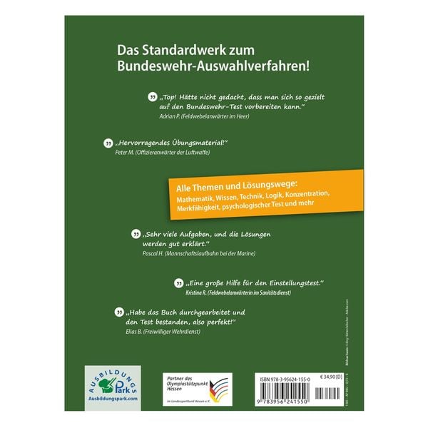Produktbild: Einstellungstest Bundeswehr: Pr&uuml;fungspaket mit Testsimulation