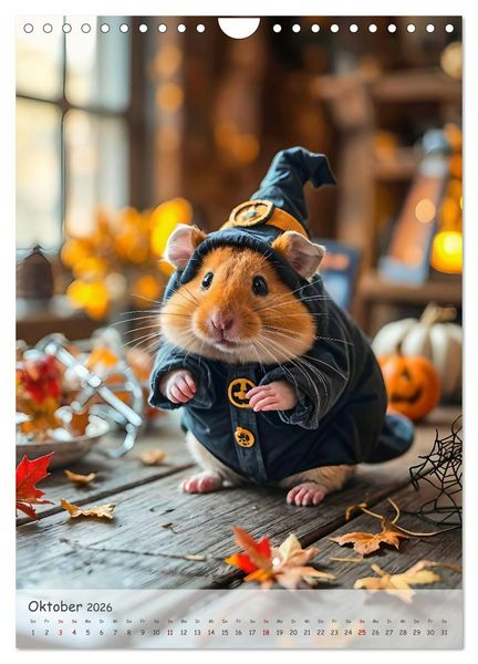 Produktbild: Hamster im Feiertagsfieber - Ein Jahr voller Flausch und Freude (Wandkalender 2026 DIN A4 hoch), CALVENDO Monatskalender