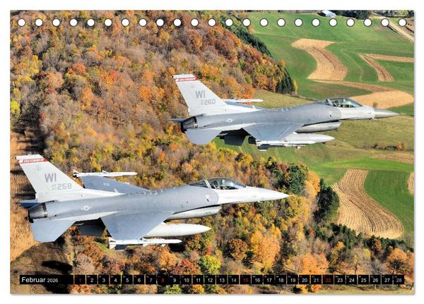 Produktbild: Kampfflugzeuge USA (Tischkalender 2026 DIN A5 quer), CALVENDO Monatskalender