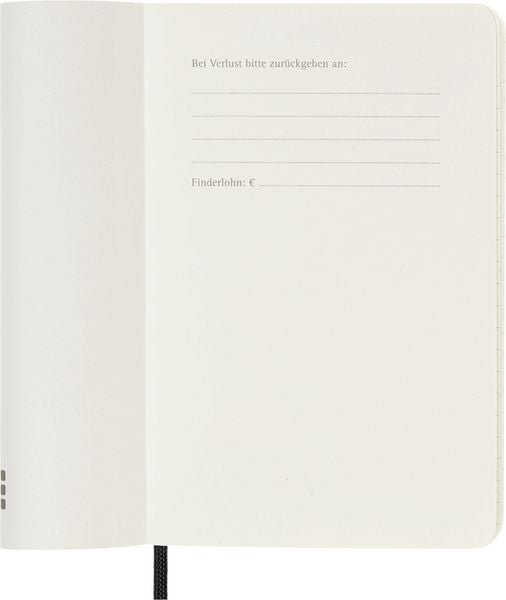 Produktbild: Moleskine 12 Monate Wochen Notizkalender Deutsch 2027, Pocket/A6, 1 Wo = 1 Seite, rechts linierte Seite, Weicher Einband, Schwarz