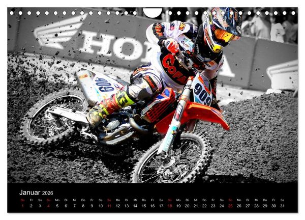 Produktbild: Motocross Kalender - Emotionen auf 2 R&auml;dern (Wandkalender 2026 DIN A4 quer), CALVENDO Monatskalender