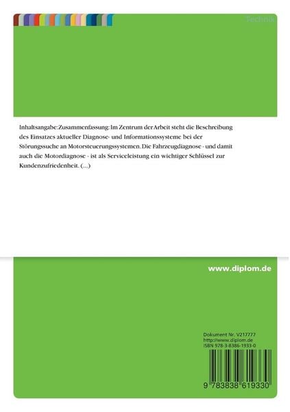 Produktbild: Der Einsatz von Diagnosesystemen bei der St&ouml;rungsanalyse an Ottomotoren