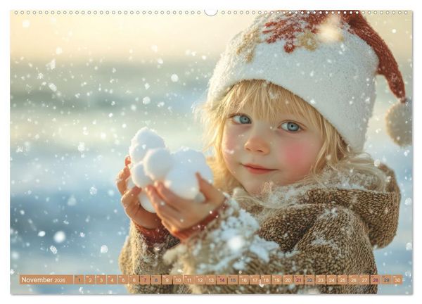 Produktbild: Vertr&auml;umte Begegnungen - Kinderkalender (hochwertiger Premium Wandkalender 2026 DIN A2 quer), Kunstdruck in Hochglanz