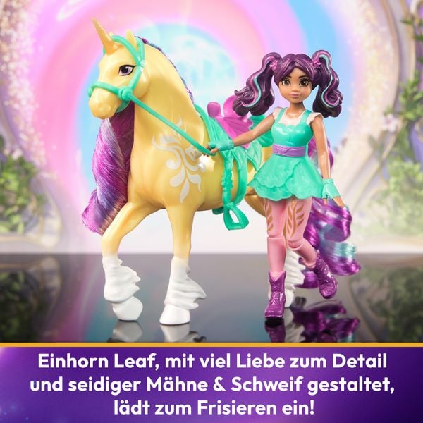 Produktbild: Unicorn Academy Ava und Einhorn Leaf Set - ca. 12 cm