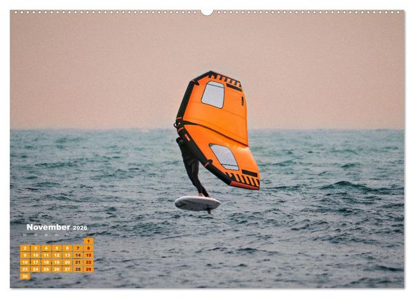 Produktbild: Wingfoilen - fliegen &uuml;ber das Wasser (Wandkalender 2026 DIN A2 quer), CALVENDO Monatskalender