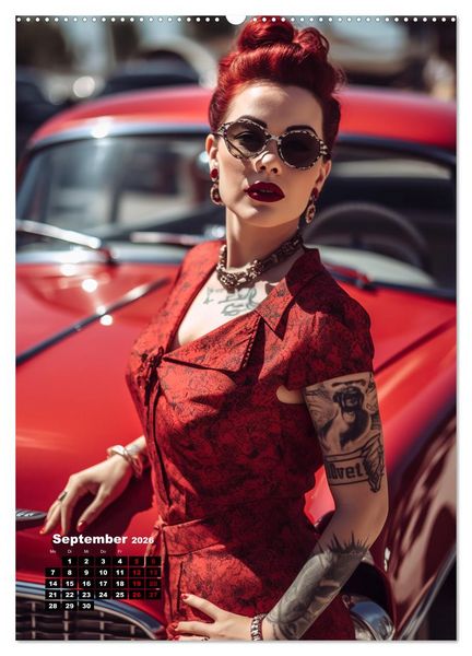 Produktbild: Rockabilly (hochwertiger Premium Wandkalender 2026 DIN A2 hoch), Kunstdruck in Hochglanz