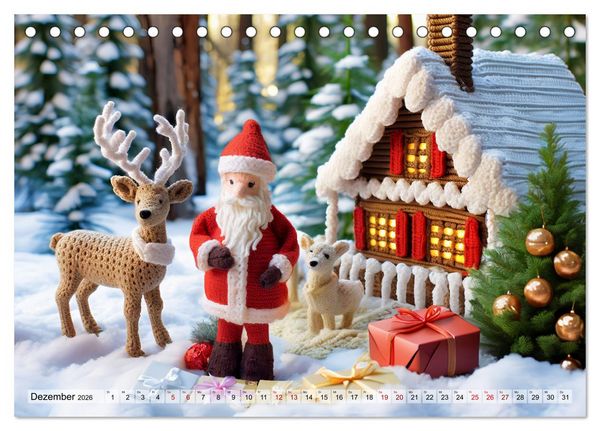 Produktbild: H&auml;kelliebe - Fantasie in Maschen einfangen (Tischkalender 2026 DIN A5 quer), CALVENDO Monatskalender