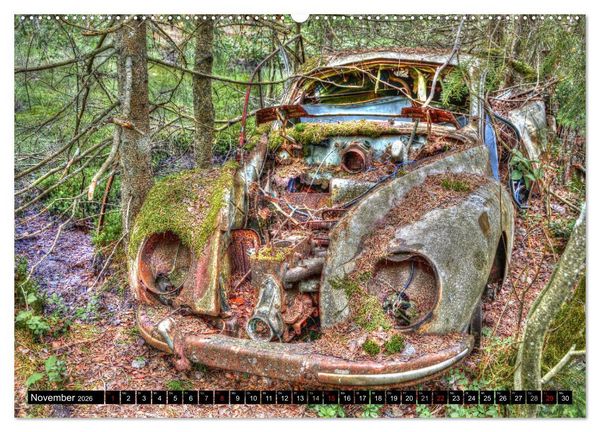 Produktbild: Autofriedhof Ryd (hochwertiger Premium Wandkalender 2026 DIN A2 quer), Kunstdruck in Hochglanz