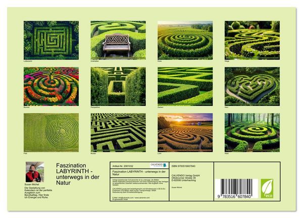 Produktbild: Faszination LABYRINTH - unterwegs in der Natur (Wandkalender 2026 DIN A4 quer), CALVENDO Monatskalender