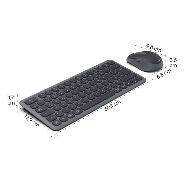 Produktbild: Hama WKM-500 Bluetooth&reg; Tastatur, Maus-Set Deutsch, QWERTZ Schwarz