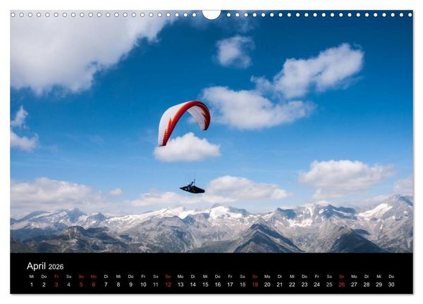 Produktbild: Paragliding - zwischen Himmel und Erde (Wandkalender 2026 DIN A3 quer), CALVENDO Monatskalender