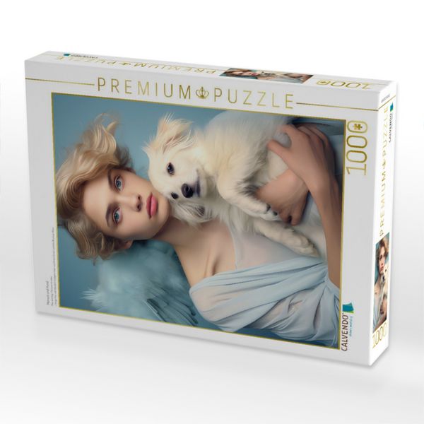 Produktbild: CALVENDO Puzzle Mensch und Hund | 1000 Teile Lege-Gr&ouml;&szlig;e 64x48cm Foto-Puzzle f&uuml;r gl&uuml;ckliche Stunden