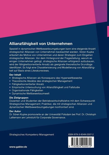 Produktbild: Allianzf&auml;higkeit von Unternehmen