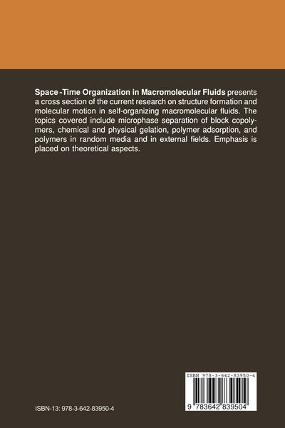 Produktbild: Space-Time Organization in Macromolecular Fluids