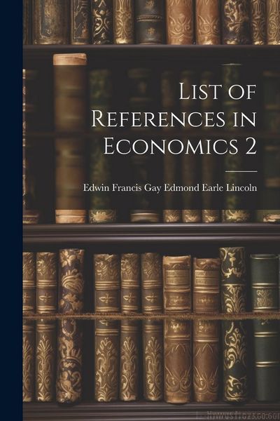 Produktbild: List of References in Economics 2