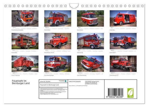 Produktbild: Feuerwehr im Bernburger Land (Wandkalender 2026 DIN A4 quer), CALVENDO Monatskalender