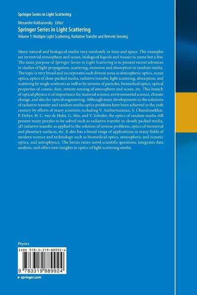 Produktbild: Springer Series in Light Scattering