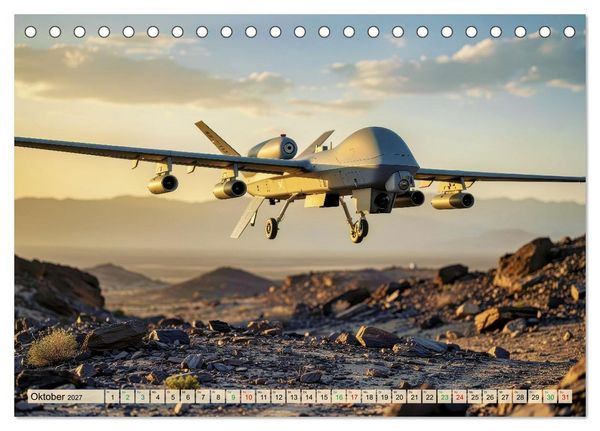 Produktbild: Drohnen - Weltweit (Tischkalender 2027 DIN A5 quer), CALVENDO Monatskalender