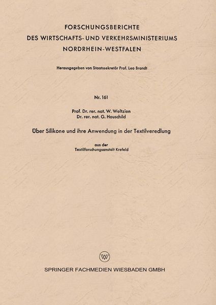 Produktbild: &Uuml;ber Silikone und ihre Anwendung in der Textilveredlung