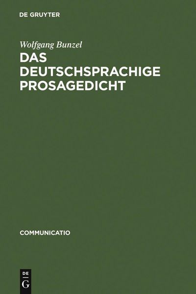 Produktbild: Das deutschsprachige Prosagedicht