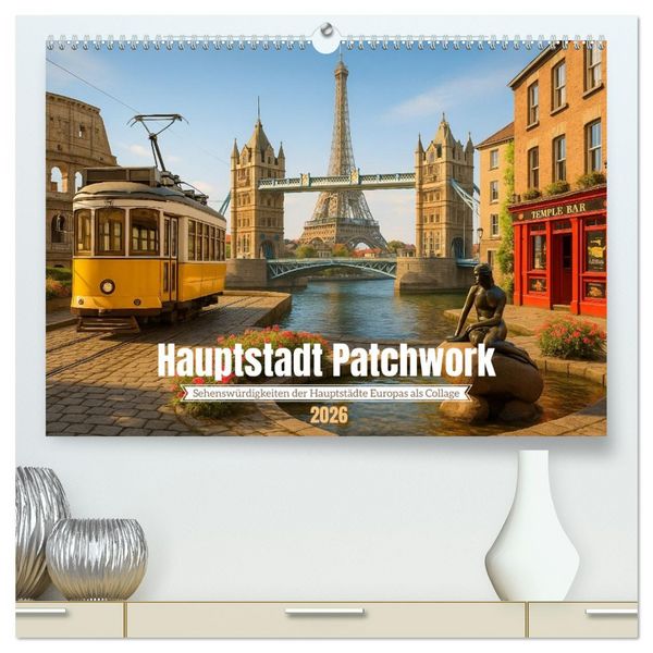 Produktbild: Hauptstadt Patchwork (hochwertiger Premium Wandkalender 2026 DIN A2 quer), Kunstdruck in Hochglanz